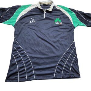 Ireland Live for Rugby Shirt Mens XL Jersey Embroidered Green Polo